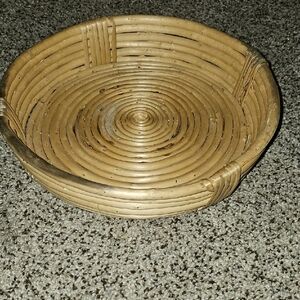 Round Woven Cane Basket